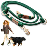 Sticks N' Bones co hands free dog leash demonstrates hands-free control during walks