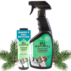 Stink Free all-natural-stain-odor-spray-bottle removes odors on contact.