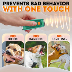 STOPWOOFER handheld bark control device green, ideal for on-the-spot quieting of nuisance barking.