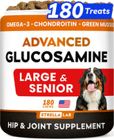 STRELLALAB Advanced Glucosamine dog bottle supports ongoing joint comfort for active pets