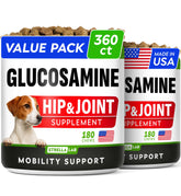 STRELLALAB glucosamine large dogs 360ct bottle supports joint mobility.
