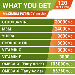 Omega-3 fish oil presence in STRELLALAB chews supports balanced joint nutrition.