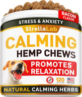 STRELLALAB hemp calming chews packaging shows USA-made quality