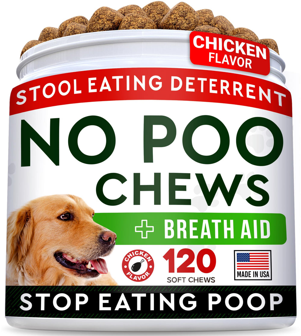 STRELLALAB No Poo Treats dog chews pack – tasty deterrent for coprophagia support.