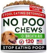 STRELLALAB No Poo Treats dog chews pack – tasty deterrent for coprophagia support.