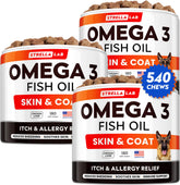 STRELLALAB Omega 3 dog chews packaging signals quality for skin-support routines.