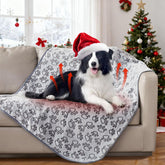 Stuffed Premium Soft Dog Blanket paw print front provides cozy warmth for pets during naps.
