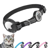 sucegi Airtag Cat Collar holder demonstrates integrated design for secure tracking on everyday adventures.