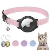 Sucegi AirTag cat collar pink adjustable close-up for secure fit