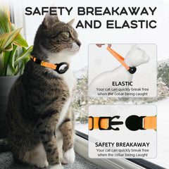 Collar sucegi AirTag elástico, ajuste suave para cuellos variados.