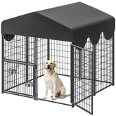 Suchown dog kennel rotating door enables secure containment with gravity-lock.