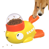 Suitchi dog interactive treat dispenser yellow—self-entertainment and slow feeding.
