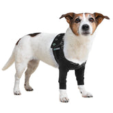 Suitical Recovery Double Sleeve front view protects dog during recovery and movement.