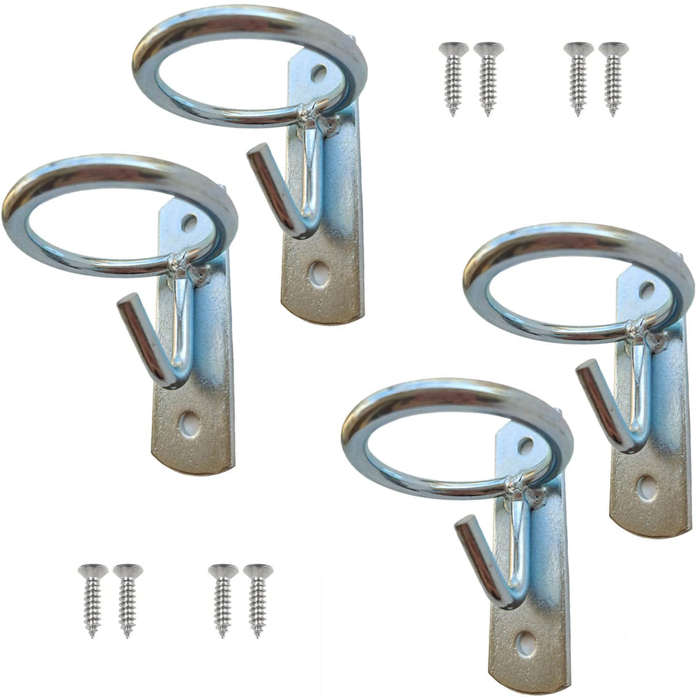 SUKEYME horse feed bucket hook side view showing sturdy steel construction for safer stall organization.