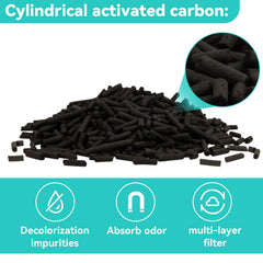Sukh activated-carbon-pellets suited for aquarium water purification and odor removal.