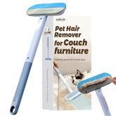 sukitch pet hair remover with 17-3 inch handle enables easy standing cleaning.