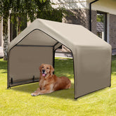 Summertrail extra-large-dog-house-outdoor-side-view demonstrates roomy shelter for large breeds.