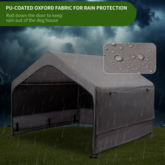 SUMMERTRAIL extralarge dog house rainproof coating resists wind and rain during outdoor use.