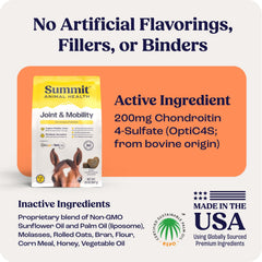 Summit Equine Joint & Mobility Bites closeup bite illustrating tasty, easy-to-feed supplement.