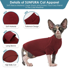 SUNFURA cat warm-soft fleece closeup highlights cozy texture.