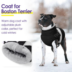 SUNFURA dog coat harness built-in with D-ring for secure leash attachment.