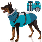 SUNFURA dog coat harness built with integrated leash attachment for secure outdoor walks.