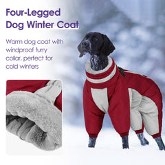 SUNFURA dog coat with legs provides full coverage during chilly walks