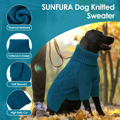 SUNFURA dog sweater abdomen opening allows clean potty breaks for small dogs.