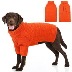 SUNFURA soft acrylic-knit dog sweater with stretchy fabric for comfortable everyday wear.