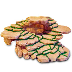SunGrow Gecko Rock Hide Inside Cave — provides shelter for resting and exploration