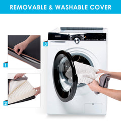 Sunheir washable dog bed cover is easy to clean in a washing machine.