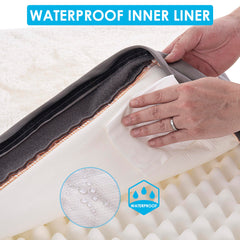 Sunheir dog bed cover with waterproof layer protects against spills.