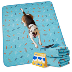 Sunheir washable pee pads 2-pack shown on a floor for easy puppy training and protection.