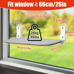 Sunhoo cat window hammock features a sturdy painted stainless steel frame for durability.