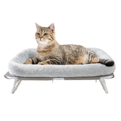 Sunhoo elevated cat bed frame elevates your pet for clean comfort and better air circulation