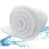 Sunjojo aquarium filter media roll, durable polyester fibers for reusable filtration.