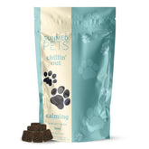 SunMed Chillin' Out dog chews bottle for easy stress-relief routine
