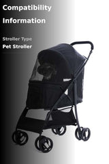 Sunny Sonny 4 Wheels Stroller interior roomy for cats and small dogs