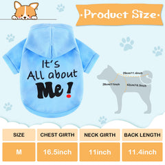 Sunnymove dog hoodie pack in light blue side view, easy on/off daily wear