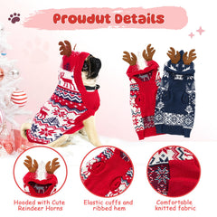 Sunnymove hooded antler design adds cute holiday charm to outfit