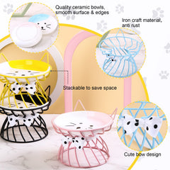 Sunnyray cat feeder whisker-friendly design supports comfortable dining.