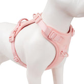 Sunraymascota no-pull harness with front clip in light pink for safer, controlled walks.