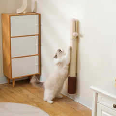 SUNRUI 34-inch wall scratcher with vertical sisal for full-body stretch.