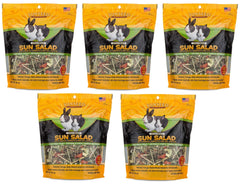 Sunseed Sun Salad for Rabbits packaging shows garden veggie blend for a tasty treat