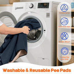 Sunsleek puppy pad 24x36 waterproof coating close-up emphasizes quick-dry, leak-free use.