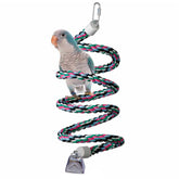 Super Bird Creations SB324 colorful bungee toy for medium birds, promotes exercise