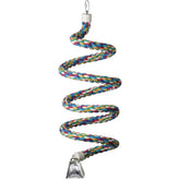 Super Bird Creations SB326 bungee toy in cage view promotes active play and enrichment.