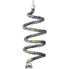 Super Bird Creations SB326 bungee toy in cage view promotes active play and enrichment.