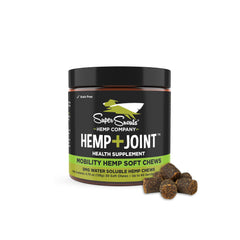 Super Snouts Hemp & Joint Chew package shown; supports potential joint comfort for dogs and cats.