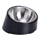 Super Design 15-degree slanted dog bowl front view for easy feeding and mess reduction.